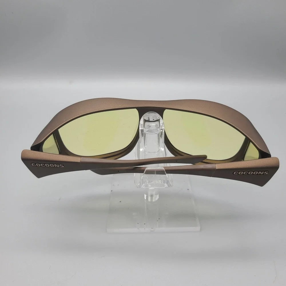 Cocoons Pilot C305E Fit-Over Sunglasses Bronze Frame Yellow Lens Flex2Fit